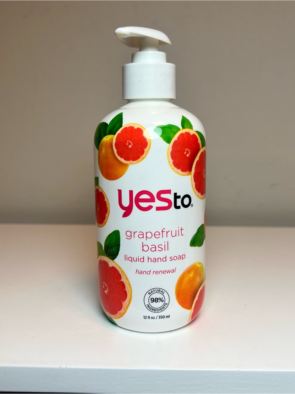 Yes to Grapefruit & Basil Liquid Hand Soap - White